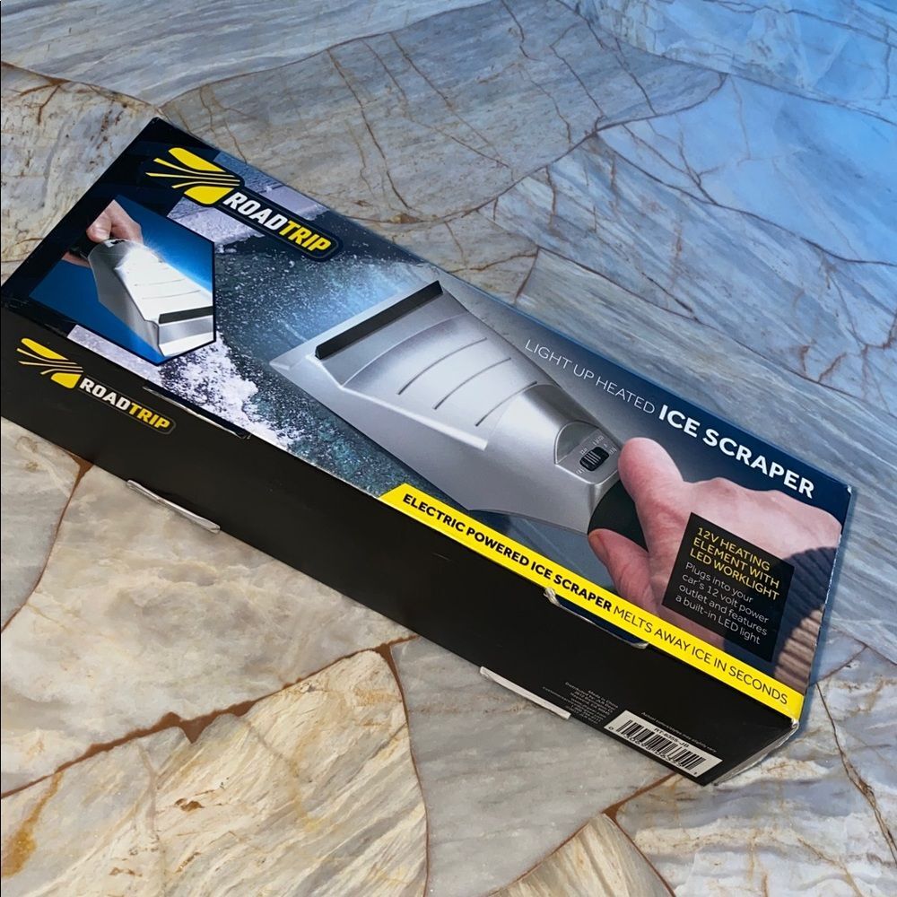 Roadtrip RT-6355-JB Light Up Heated Ice Scraper 12V Electric LED Worklight 15ft